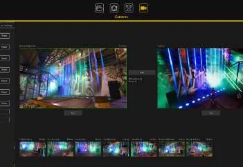 Live show control and camera views